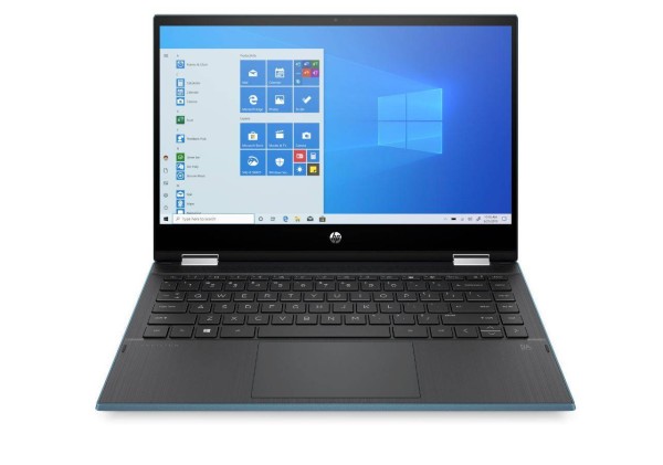 Ноутбук HP Pavilion x360 14-dw0000ur 14" HD Touch, Intel Core i3-1005G1, 4Gb, 128Gb SSD, no ODD, Win10, зеленый