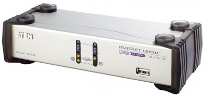 Переключатель консоли электронный, 2 порта USB, USB управление ATEN CS1742C