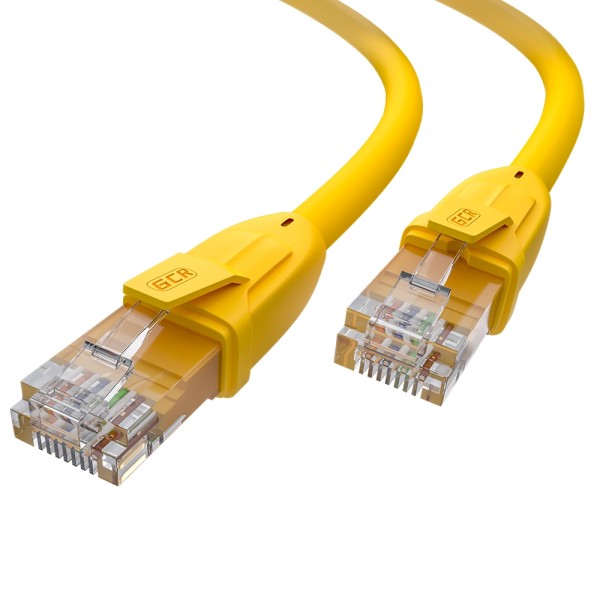 GCR Патч-корд прямой 10.0m UTP кат.6, желтый, 24 AWG, литой, ethernet high speed, RJ45, T568B, GCR-52377 Greenconnect GCR-52377