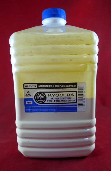 Тонер для Kyocera TK-5220/5230/5240/5140/5150/5160/5270/5280/5290/8115/895/590/580 Yellow (фл. 1кг) B&W Premium
