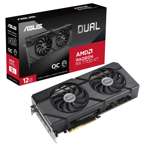 Видеокарта ASUS DUAL-RX7700XT-O12G (90YV0JZ0-M0NA00)