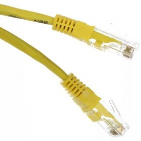 Патчкорд литой "Telecom" UTP кат.5е 15,0м желтый