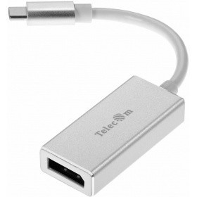 Кабель-адаптер USB3.1 Type-Cm --> DP (f) 4K@60Hz, All Shell,Telecom !