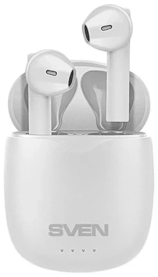 SVEN Беспроводные внутриканальные наушники с микрофоном E-727BT, белый (Bluetooth, TWS)