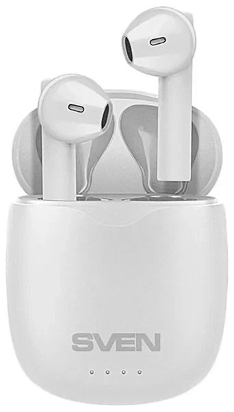 SVEN Беспроводные внутриканальные наушники с микрофоном E-727BT, белый (Bluetooth, TWS)