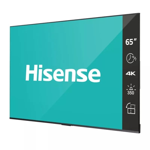 Информационный дисплей Hisense 65" 65DP30FE 350 nit, 4K, DLED, 16/7, RAM 2GB, ROM 16GB, Android 9, Landscape & Portrait