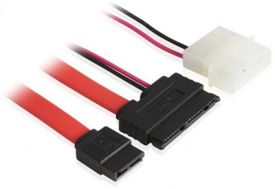 Комплект 0.5 m SATA-кабелей micro Greenconnect GC- ST307 micro SATA 16pin AM / SATAII до 3Gbps 7pin AF / Molex 4pin AM, пакет Greenconnect micro SATA - SATA II, molex 0.5м