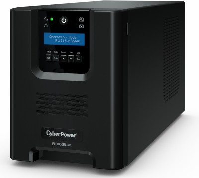 ИБП CyberPower PR1000ELCD, Line-Interactive, 1000VA/900W, 8 IEC-320 С13 розеток, USB&Serial, SNMPslot, LCD дисплей, Black, 0.6х0.35х0.4м., 21кг. CyberPower PR1000ELCD