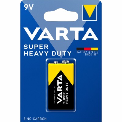 Батарейка Varta SUPERLIFE Крона 6F22 BL1 Heavy Duty 9V (2022) (1/10/50) VARTA 02022101411