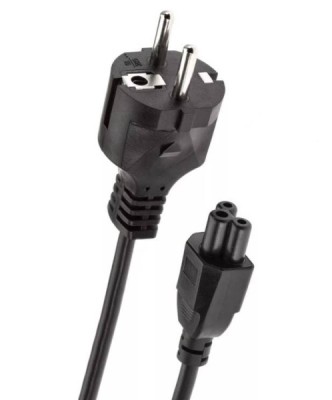 Кабель питания для ноутбуков 3-pin,  220V EU (прямой) 1.8м,медь, Telecom <TE022-CU_0.5_1.8M> VCOM TE022-CU0.5-1.8M