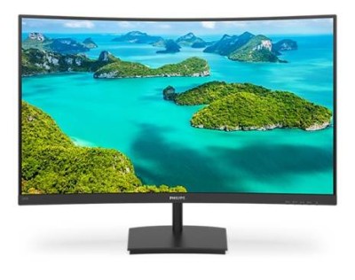 МОНИТОР 23.6" PHILIPS 241E1SCA/00(01) Black (VA, изогнутый, 1920x1080, 75Hz, 4 ms, 178°/178°, 250 cd/m, 3000:1, +HDMI)