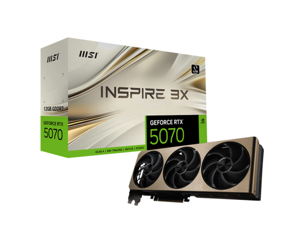 Видеокарта MSI GeForce RTX 5070 12G INSPIRE 3X